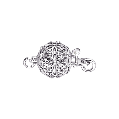 S925纯银珍珠项链扣头连接扣