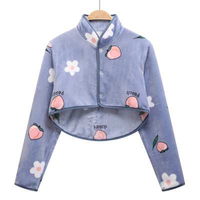 泡芙绒护肩坎肩睡觉月子防寒保暖