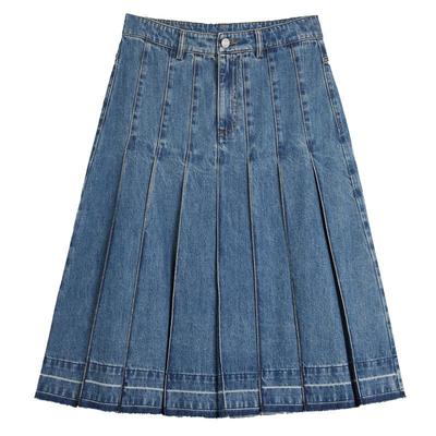 ELLE设计感纯棉牛仔半身裙