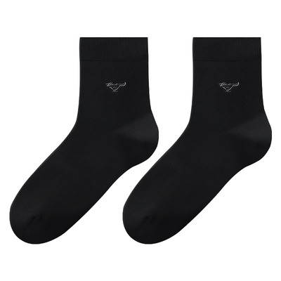 七匹狼防臭透气男士纯棉黑色袜子