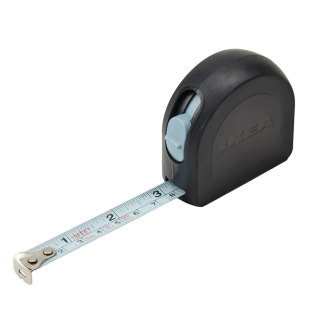 宜家缇克西卷尺家用盒尺3米尺子金属带锁自动收放测量尺公制英制