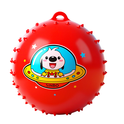 儿童带绳弹力球宝宝充气拍拍球吊绳按摩小皮球婴幼儿专用球类玩具