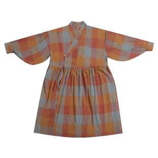 谜阿凰【丹霞】原创新中式连衣裙女款春夏长款通勤风日常改良汉服