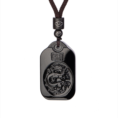 若慕男女墨玉生肖吊坠轻奢小众