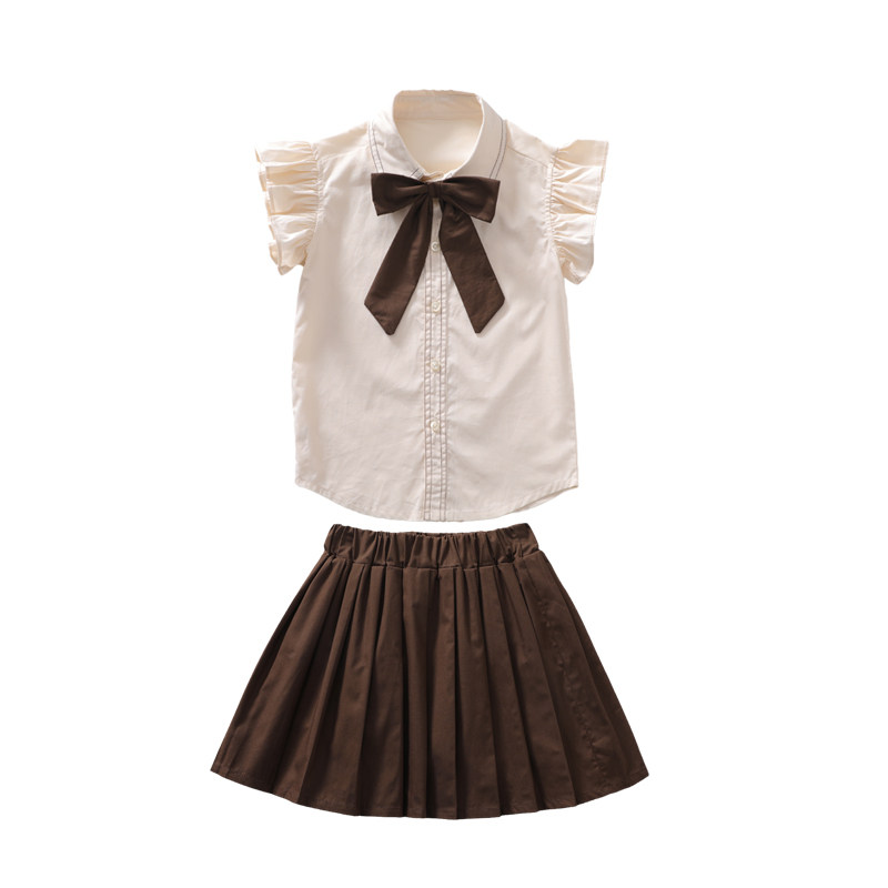 幼儿园园服夏季英伦学院风短袖衬衫套装校服小学生儿童班服毕业服