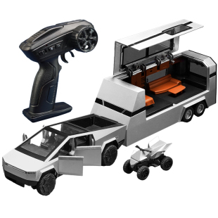 特斯拉赛博皮卡电动四驱越野1:32遥控车儿童玩具男孩大号合金车模