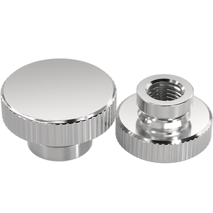 304不锈钢/镀锌/镀镍高头滚花螺母手拧螺帽盲孔通孔广告丝装饰钉