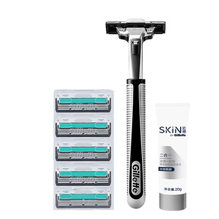 吉列威锋双层刀片男士剃须刀超市同款非吉利手动刮胡刀老式胡须刀