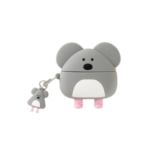 韩国romane可爱卡通动物AirPods Pro2苹果无线蓝牙耳机硅胶保护套软外壳带挂件钥匙扣套装