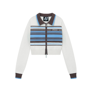 黄俊捷同款FORNINES情侣条纹开衫毛衣男潮牌翻领外套女春季针织衫