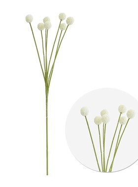 高端泡沫花仿真黄金球单枝手感