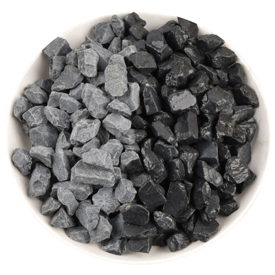 黑色砾石深灰水洗石日式庭院造地铺造景装饰枯山水花园碎石子米石