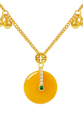 宫里上新天然正品蜜蜡项链