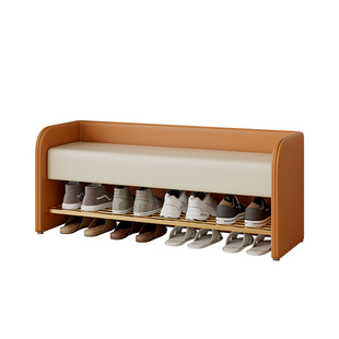 换鞋凳门口家用可坐鞋柜轻奢高级感入户软包长条凳意式极简穿鞋凳