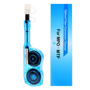 MPO光纤清洁笔快速擦拭光纤跳线端面清洁一按式法兰MPO/MTP接口适配器光模块光纤清洁器适用一按式清洁盒