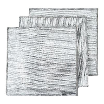 钢丝抹布双面网格不沾油易清洗家用刷锅洗碗强力耐磨去污洗碗布