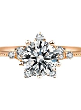 求婚订婚雪花女款钻戒指