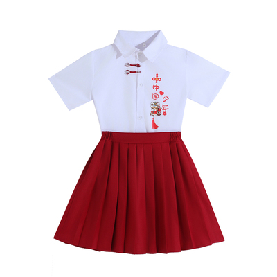 六一儿童合唱演出服中小学生集体歌唱祖国唱红歌诗歌朗诵表演服装