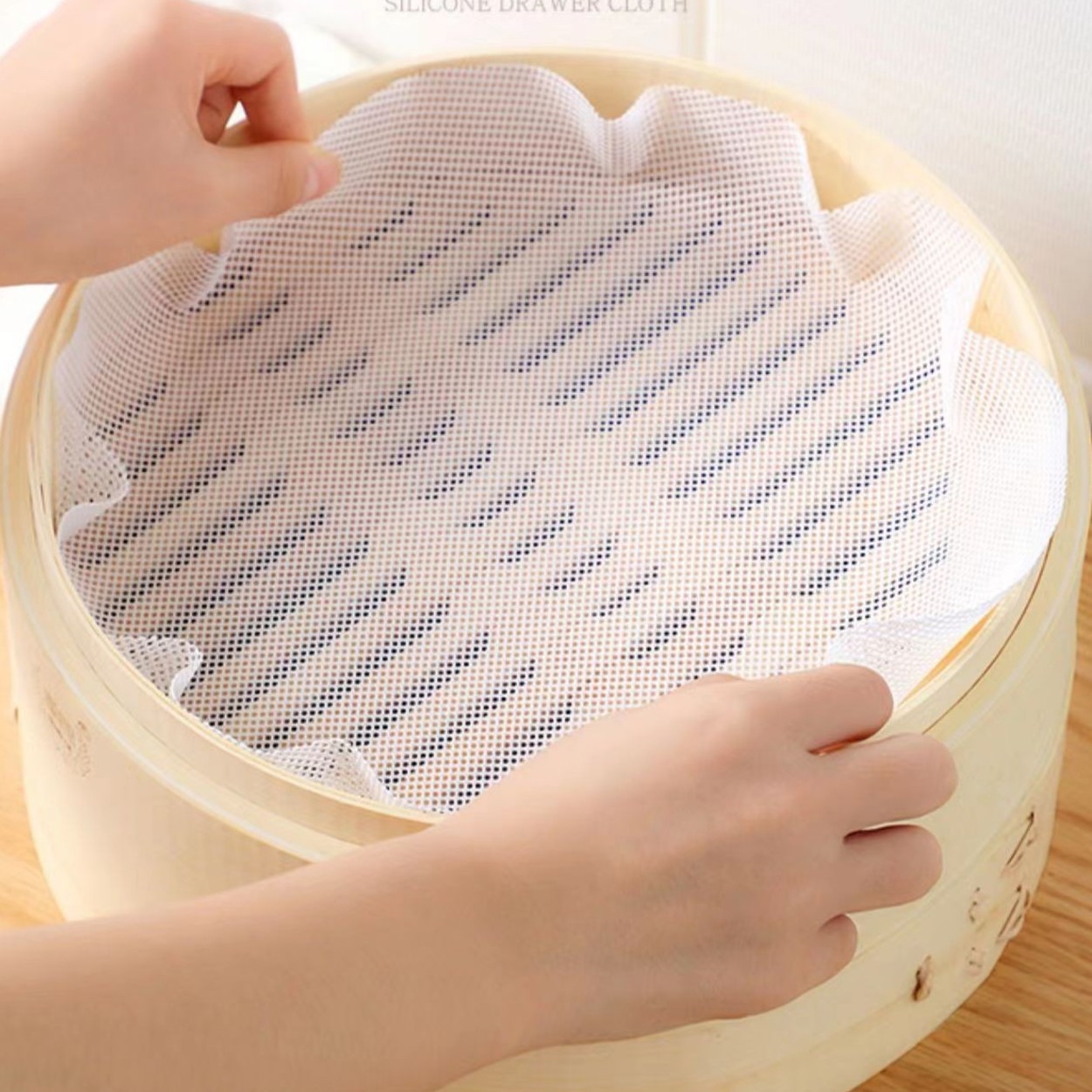 祝氏心宜【拍1发6】蒸笼布蒸包子蒸笼垫不粘家用硅胶蒸馒头笼屉布