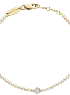 红绳女士钻石淡水珍珠手链