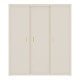 政补定制实木推拉门衣柜新款2025爆款卧室家用奶油白移门简约衣橱