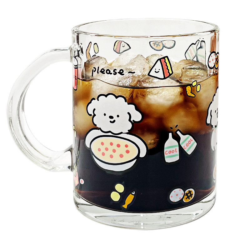 带把手玻璃杯可爱加厚牛奶咖啡杯