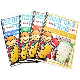 words search美国英语高频词游戏题纸自然拼读查找单词作业纸教具