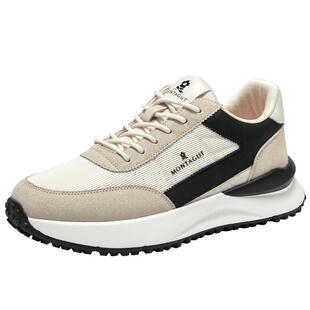 梦特娇运动鞋男春夏季2026新款内增高休闲透气软底跑步网面阿甘鞋