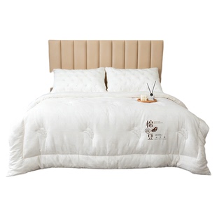 筑巢鸟芸豆冬被A类天然原棉大豆纤维抑菌赛鹅绒被子四季通用被