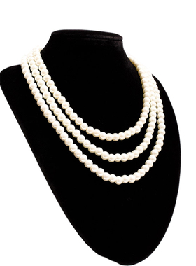 多层双层长款项链毛衣链小珍珠女