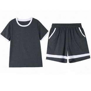 2026新款春夏季运动套装女士短袖短裤两件套减龄休闲穿搭纯色条纹