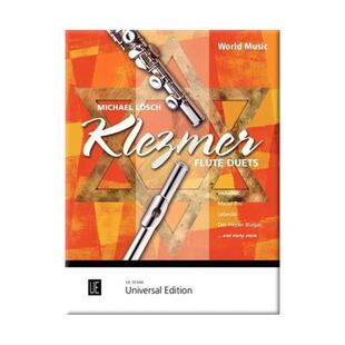 克莱兹梅尔 犹太音乐 长笛二重奏 维也纳UE原版乐谱书 Losch Klezmer Flute Duets UE33044