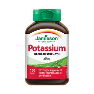 jamieson健美生进口葡萄糖酸钾片补钾片钾元素补充非化钾柠檬酸钾