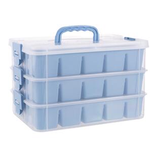 早教精细动作雪花片串珠磁力积木收纳箱爬宠宠物龟分类单独养盒子