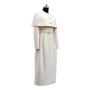 越南小众raffine小香风斗篷连衣裙秋冬款气质名媛套装宴会礼服裙