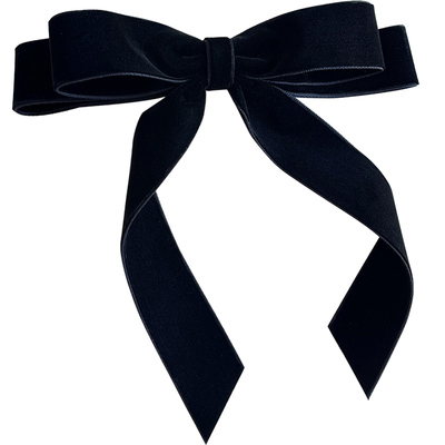 黑色蝴蝶结发夹2025新款鸭嘴夹