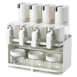 摩登主妇调料组合套装调味瓶收纳盒油壶厨房家用盐罐调料品置物架