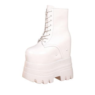 成男cos增高鞋小个子厚底马丁靴20cm漫展亚比女短靴秋松糕超模靴