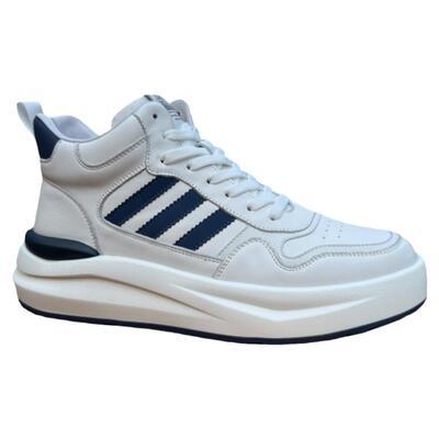 时尚潮厚底休闲头层牛皮男鞋高帮