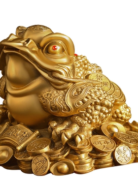 纯铜金蟾摆件招进财日进斗黄金蝉