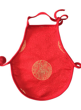 中国风红色龙凤吉祥传统绸缎肚兜