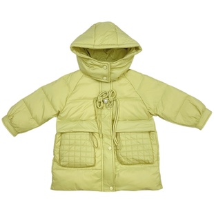 女童中国风羽绒服新款洋气儿童装90白鸭绒女宝宝加厚连帽外套冬装