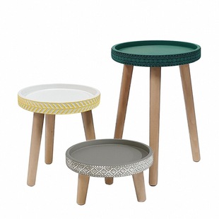 花叶®花边款花架花几花盆落地式托架子多肉增高架接水托盘桌中式