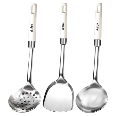 不锈钢加厚炒菜铲子套装炒勺汤勺