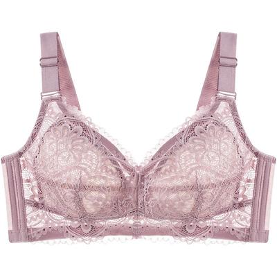 千奈美大胸显小内衣女薄款文胸全包胖mm200斤加大加肥大码缩胸罩