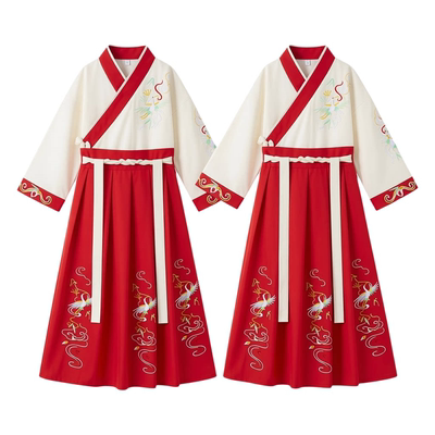 儿童古装汉服男童女童唐装国学服小学生开笔礼弟子规书童演出服装
