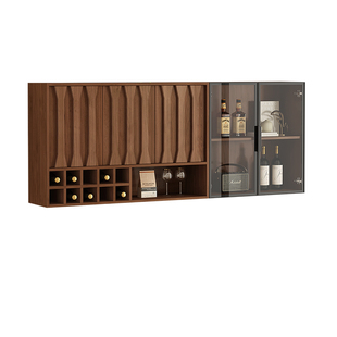 实木吊柜墙壁柜挂墙厨房悬空置物架墙上展示柜衣柜上储物柜9DG5