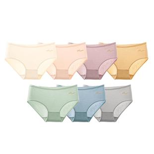 美思内裤女生纯棉新款夏季抑菌纯棉裆舒适无痕女士简约三角短裤头