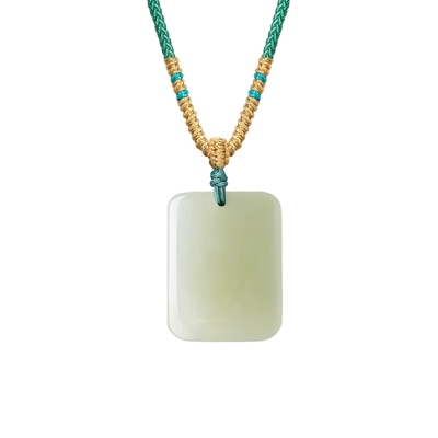 周大生和田玉平安扣项链