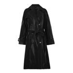 sdeer圣迪奥女装春秋装时尚翻领收腰做旧牛仔长款风衣S253Z1801